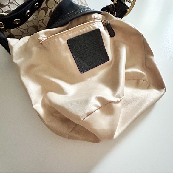 Coach Logo Jacquard Bleecker Bucket Shoulder Bag Purse 11437 - Picture 7 of 8